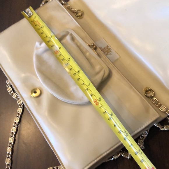 Mr. Jay Classic Gold-tone chain lined snakeskin leather bag + change purse - Picture 8 of 9